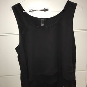 forever 21 low high black tank top
